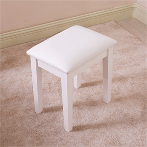 cro decor 18'' tall vanity stool-white
