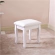 CRO Decor 18'' Tall Vanity Stool-White