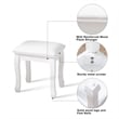 CRO Decor 18'' Tall Vanity Stool-White