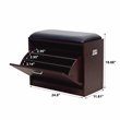 CRO Decor 9 Pair Shoe Storage Cabinet-Brown