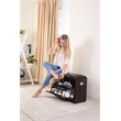 CRO Decor 9 Pair Shoe Storage Cabinet-Brown