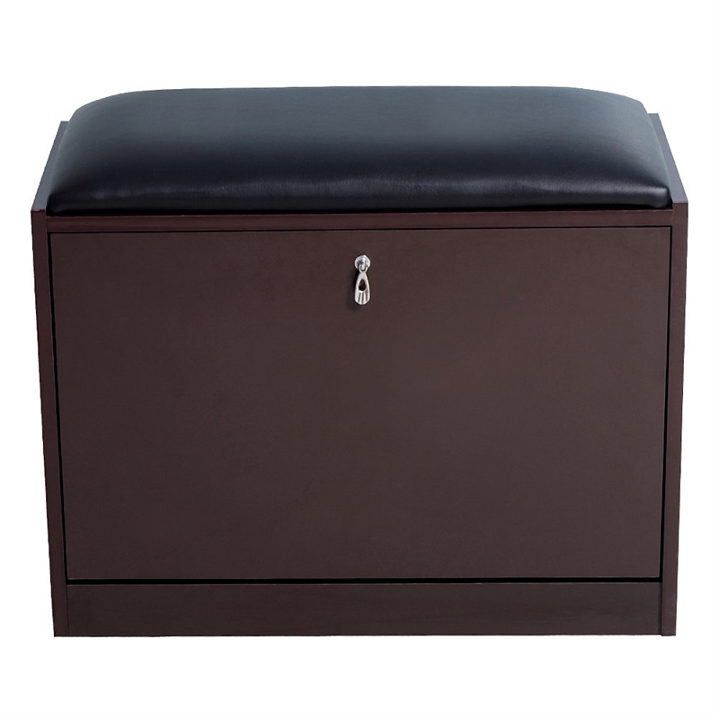 CRO Decor 9 Pair Shoe Storage Cabinet-Brown