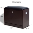 CRO Decor 9 Pair Shoe Storage Cabinet-Brown