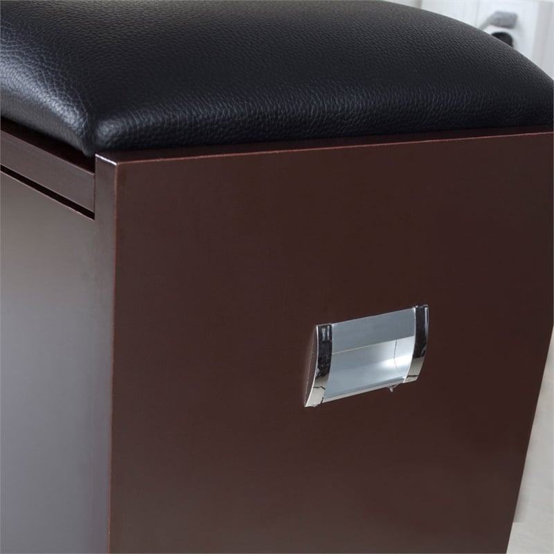CRO Decor 9 Pair Shoe Storage Cabinet-Brown