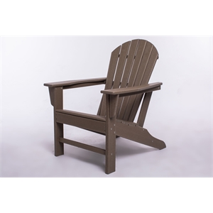 cro decor adirondack chair accent patio chair (dark brown)