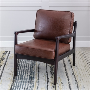 cro decor wood frame armchair mid century modern accent chair lounge chair