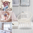 CRO Decor Hammock Chair Max 330 Lbs Hanging Cotton Rope Hammock Swing Chair