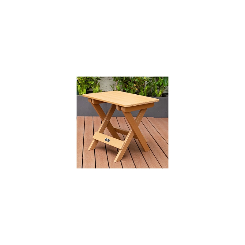 CRO Decor Adirondack Portable Folding Side Table Square Plastic Wood Table
