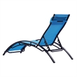 CRO Decor 2PCS Set Chaise Lounges Outdoor Chair Recliner Chair Sunbathing (Blue)
