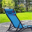CRO Decor 2PCS Set Chaise Lounges Outdoor Chair Recliner Chair Sunbathing (Blue)