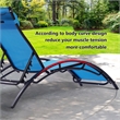 CRO Decor 2PCS Set Chaise Lounges Outdoor Chair Recliner Chair Sunbathing (Blue)