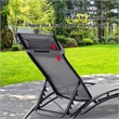 CRO Decor 2PCS Set Chaise Lounges Outdoor Chair Recliner Chair Sunbathing (Gray)