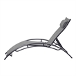 CRO Decor 2PCS Set Chaise Lounges Outdoor Chair Recliner Chair Sunbathing (Gray)