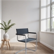 CRO Decor Modern Faux Leather Stainless Steel Office Chair Dining Chair