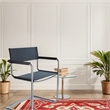CRO Decor Modern Faux Leather Stainless Steel Office Chair Dining Chair