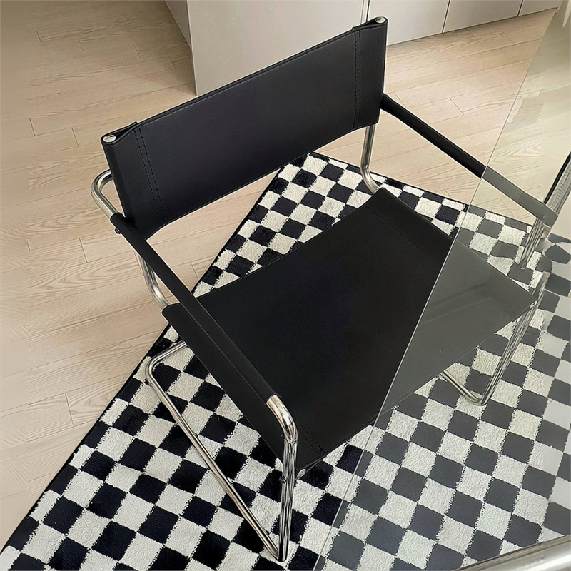 CRO Decor Modern Faux Leather Stainless Steel Office Chair Dining Chair