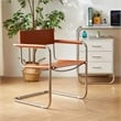 CRO Decor Modern Faux Leather Stainless Steel Office Chair Dining Chair