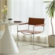 CRO Decor Modern Faux Leather Stainless Steel Office Chair Dining Chair