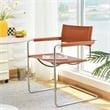 CRO Decor Modern Faux Leather Stainless Steel Office Chair Dining Chair