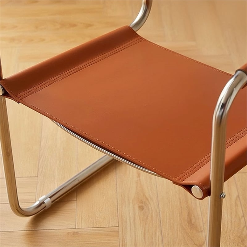 CRO Decor Modern Faux Leather Stainless Steel Office Chair Dining Chair