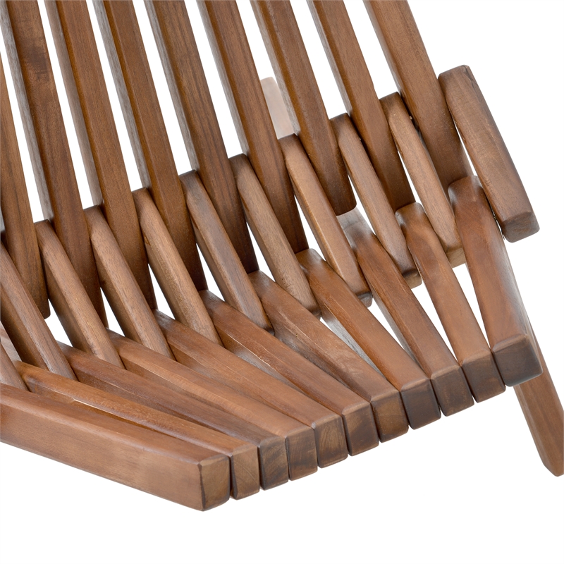 CRO Decor Folding Garden Chairs Acacia Wood Lounge Chair Yard Balcony Furniture