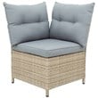 CRO Decor Outdoor Patio 4pc PE Wicker Rattan Sofa Set with Adjustable Backs