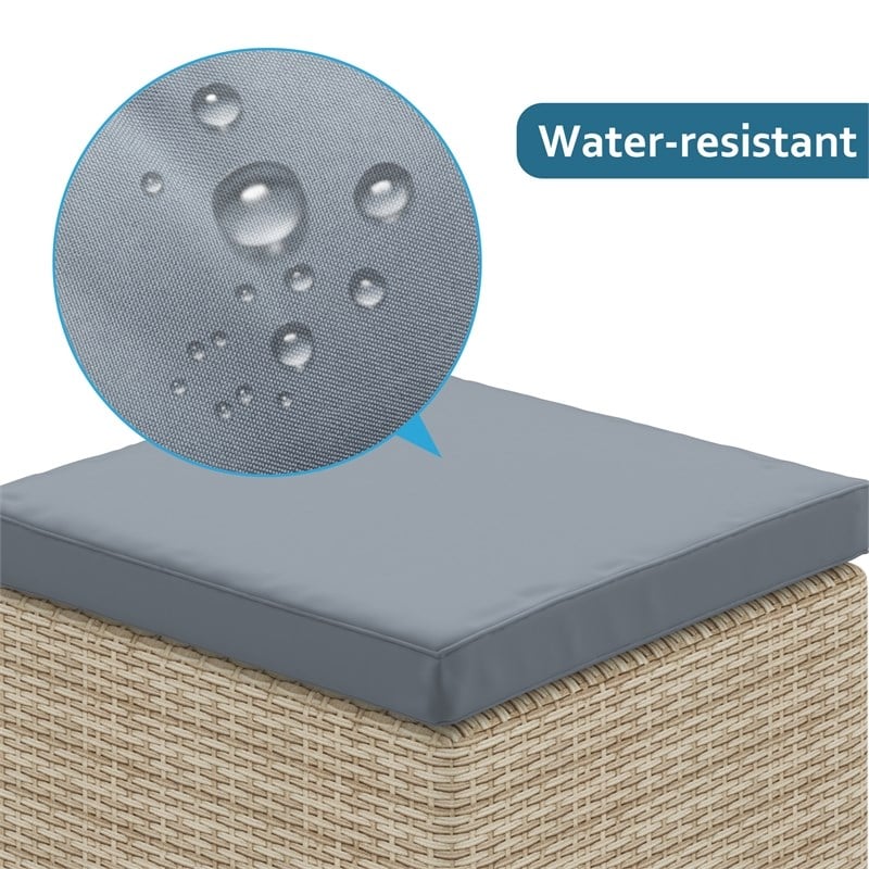 CRO Decor Outdoor Patio 4pc PE Wicker Rattan Sofa Set with Adjustable Backs