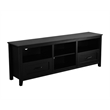 CRO Decor 70.08'' Length Black TV Stand with 2 Drawers and 4 Storage Compartment