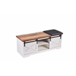 CRO Decor 47' Sliding X Barn Door Litterbox Bench with Entry Cutout Shoe Bench
