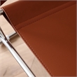 CRO Decor Leather Club Chair Steel Frame Armchair in Amber
