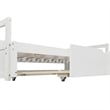 CRO Decor Extending Daybed with Trundle Wooden Daybed with Trundle (White)