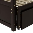 CRO Decor Extending Daybed with Trundle Wooden Daybed with Trundle (Espresso)