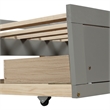 CRO Decor Wooden Daybed with Trundle and 2 Storage Drawers Extendable (Gray)