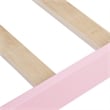 CRO Decor Twin Size Wood Platform Bed with Headboard Footboard  (Pink)
