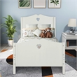 CRO Decor Bed Frame Twin Platform Bed with and Headboard and Footboard (White)