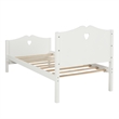 CRO Decor Bed Frame Twin Platform Bed with and Headboard and Footboard (White)