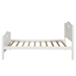 CRO Decor Bed Frame Twin Platform Bed with and Headboard and Footboard (White)