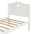 CRO Decor Bed Frame Twin Platform Bed with and Headboard and Footboard (White)