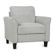 CRO Decor Living Room Furniture Fabric Armrest Single Sofa (Light Gray)