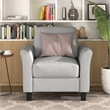 CRO Decor Living Room Furniture Fabric Armrest Single Sofa (Light Gray)