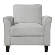 CRO Decor Living Room Furniture Fabric Armrest Single Sofa (Light Gray)