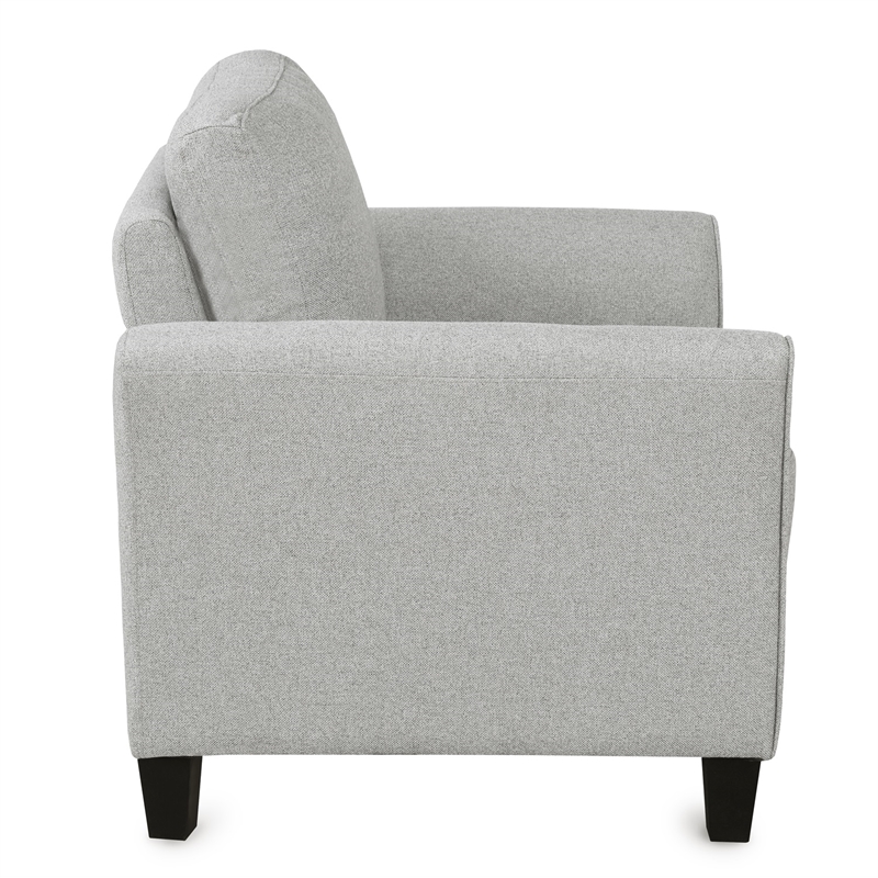 CRO Decor Living Room Furniture Fabric Armrest Single Sofa (Light Gray)