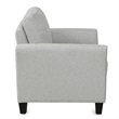 CRO Decor Living Room Furniture Fabric Armrest Single Sofa (Light Gray)