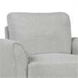CRO Decor Living Room Furniture Fabric Armrest Single Sofa (Light Gray)
