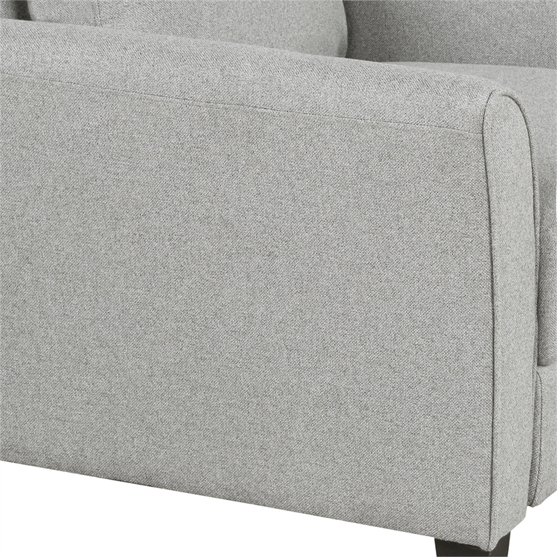 CRO Decor Living Room Furniture Fabric Armrest Single Sofa (Light Gray)