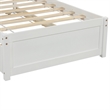 CRO Decor Twin size Platform Bed Wood Bed Frame with Trundle (White)