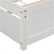 CRO Decor Twin size Platform Bed Wood Bed Frame with Trundle (White)