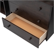 CRO Decor Low Study Twin Loft Bed with Cabinet and Rolling Portable Desk