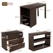 CRO Decor Low Study Twin Loft Bed with Cabinet and Rolling Portable Desk