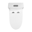 CRO Decor  One Piece Extended Dual Flush Freestanding Toilet White